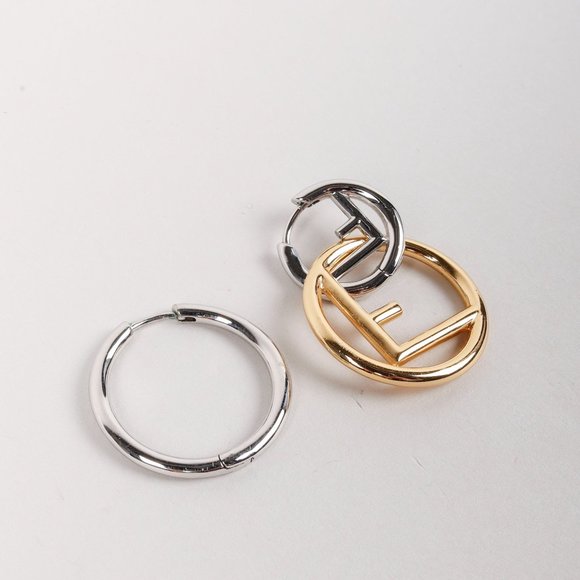 Fendi 3 Hoop Earrings - Picture 1 of 4